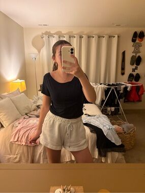 Classic Black Short-Sleeve Women’s Top